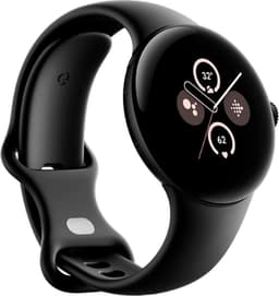 Google Pixel Watch 2 - Zwart - Met GPS - Hartslagmonitor - Stressmanagement - Zwarte Siliconenband — thumbnail 2