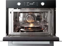 Inventum IMC6044GK - Inbouw combi-oven - Hetelucht - Magnetron - Grill - 44 liter - 45 cm hoog - Tot 230 graden - Zwart/RVS — thumbnail 2