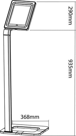 Neomounts TABLET-S100SILVER tablet vloerstandaard - voor de meeste 9,7-10,1" tablets - diefstalbestendig - zilver — thumbnail 5