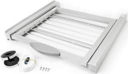 Roller - Aansluitframe wasmachine droger met waslijnrol - 60x60 cm - grijs — thumbnail 1