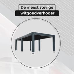 WassiStand Wasmachine Verhoger met Anti-Slip & Grip – Wasmachine Kast en Ombouw – Verhoging voor Wasmachine, Vaatwasser, Koelkast, Vriezer en Droger – Witgoed Verhoger Inclusief 6 Dempers – Roestvrij – Maximaal 750 kg – 122x61x34cm - Grijs — thumbnail 8