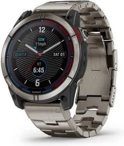 Garmin - 010-02541-61 - Smartwatch - Quatix® 7X Sapphire Solar Titan - 010-02541-61 met extra hemelsblauwe siliconen band — thumbnail 3