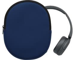 kwmobile hoes geschikt voor Sony WH-CH520 / WH-CH510 / MDR-ZX110 - 22,5 x 17 cm - Beschermhoes voor headset in donkerblauw - Van neopreen