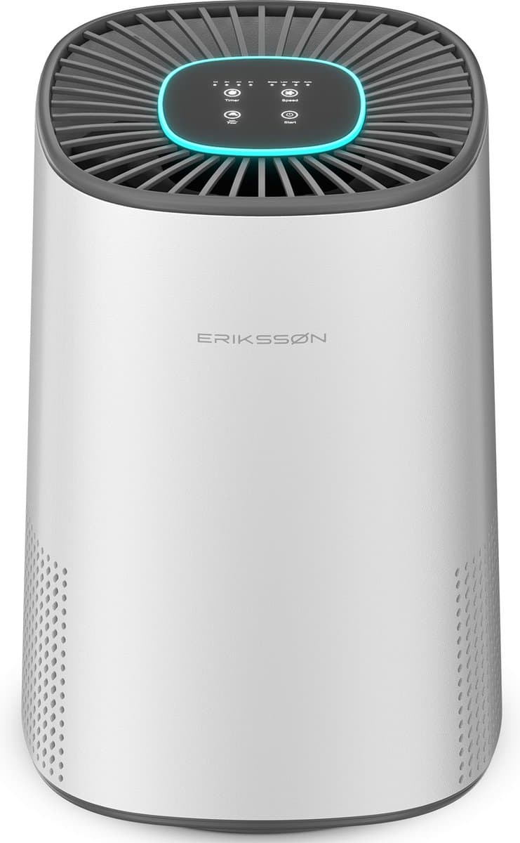 Erikssøn Luchtreiniger Elite - HEPA-14 Filter - Wit - 240 m3/u - Vermindert Stof En Pollen - Met Hepa Filter - Met Ionisator - Air Purifier - Clean Air — afbeelding 1