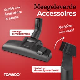 Tomado TVC2001B - Stofzuiger zonder stofzak - 2 liter - Zakloos - HEPA 12 filter - Lichtgewicht - Zwart — thumbnail 7