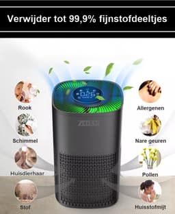 Luchtreiniger / Air Purifier met APP en HEPA 13 filter + koolstoffilter - Werkt tegen huisstofmijt, hooikoorts, allergie, stof, - 210 m³/u - Zedar L600 — thumbnail 7