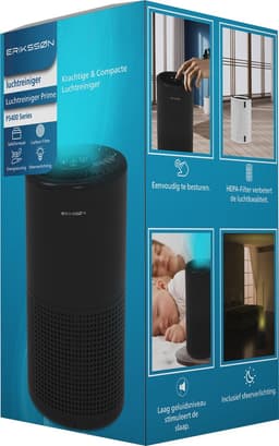Erikssøn Luchtreiniger Prime - Wit - 70 m3/u - Vermindert Stof En Pollen - Met Hepa Filter - Air Purifier — thumbnail 9