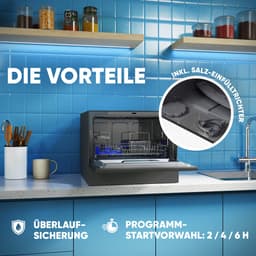 Bomann TSG 7405 - minivaatwasser - zwart — thumbnail 12