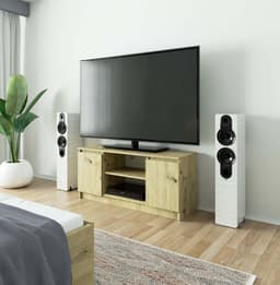 AKORD Furniture Factory OP0LRTV120ART, Eiken, 2 schappen, Mat, 2 deur(en), 400 mm, 1200 mm — thumbnail 4
