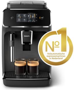 Philips 2200 Series - Espressomachine - 2 Soorten Koffie & Heet water - Melkopschuimer voor Cappuccino - Keramische molen - Volautomatisch - Zwart - Koffiemachine met bonen - EP2220/10 — thumbnail 2