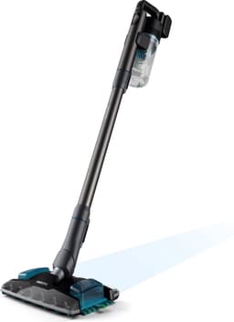 Philips Steelstofzuiger met Dweilfunctie XC8055/01 Aqua Plus - Draadloos en Zonder Zak - Zuigmond met LED Verlichting - Kruimeldief - Batterijduur tot 80 min - Lichtgewicht - Blauw — thumbnail 2