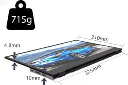 Zenwire M8 draagbare monitor - Portable Monitor - 2x USB-C - Full HD 1920x1080 - IPS Beeldscherm - HDMI - HDR 14" - SLIM met standaard - 2 ingebouwde stereoluidsprekers - Plug & Play — thumbnail 7