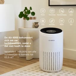 Bosch Air 2000 Luchtreiniger tot 37,5 m² - Verwijdert efficiënt het Vuil met HEPA Filter, Smart Sensor, Stille Modus - voor Allergische Mensen — thumbnail 3
