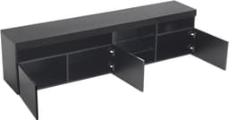 Zwart modern TV-meubel, helder paneel, variabele LED-verlichting, woon- en eetkamer 180cm — thumbnail 9