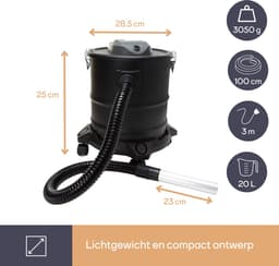Perel Aszuiger, HEPA-filter, blaasfunctie, 1200 W, 20 l — thumbnail 4