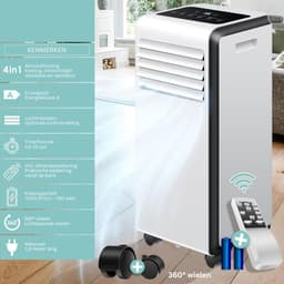 ApexArte® Mobiele Airco - Airconditioning - Ventilatoren - Airco Zonder Afvoerslang - Wit en Zwart — thumbnail 4
