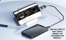 Dutch Wanted Space - Externe Harde Schijf - Harde schijf - Snelle writing speed - 1TB aan Solide State Opslag - Plug and play - Portable storage - Opslag extern pc of laptop - USB 3.2 - Harde schijf expansion — thumbnail 2