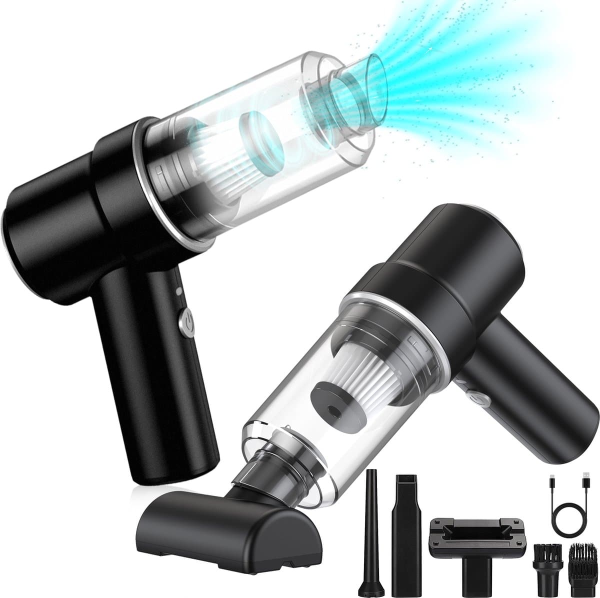 MATTI® - Auto Stofzuiger - Handstofzuiger - Mini Stofzuiger - Stofzuiger Auto - Incl. Blaasfunctie — afbeelding 1
