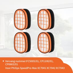 Replacements® - 4 filters geschikt Philips speedpro Max - 7000 en 8000 series - vervangt onderdeel CP0663/01 — thumbnail 1