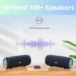 Mifa A90 - Bluetooth Speaker - Krachtig Stereo geluid - 60 Watt - Diepe Bass - Waterdicht - Draagbaar - 24u afspeeltijd - Bluetooth 5.0 - Draadloos – Zwart — thumbnail 6