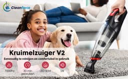 Cleanforce Kruimelzuiger V2 Snoerloos met extreme zuigkracht - Nat & Droog - Auto Stofzuiger - Voor Thuis & Auto — thumbnail 8