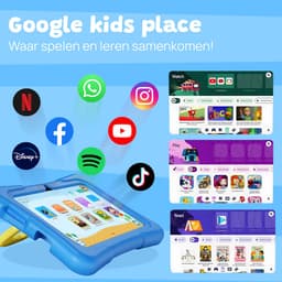 Tidogoods Kindertablet XL – Kindertablet vanaf 3 jaar – 64GB Opslag – 4GB RAM – Android 13.0 – 10.1 inch Scherm – Quad-Core – Inclusief Beschermhoes — thumbnail 6