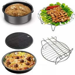 Airfryer Accessoires - 8 Stuks - Aifryer Philips XXL & XL - Airfryer Tefal - Airfryer Bakvorm - Keuken - Airfryer XL - Airfryer XXL - ø 18 cm — thumbnail 3