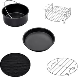 Airfryer Accessoires - 8 Stuks - Aifryer Philips XXL & XL - Airfryer Tefal - Airfryer Bakvorm - Keuken - Airfryer XL - Airfryer XXL - ø 18 cm — thumbnail 1