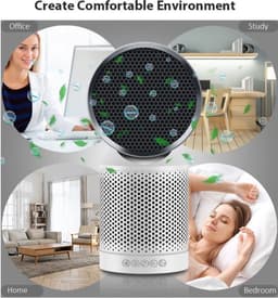 Luchtreiniger - carbon HEPA filter - ionisator - filtert en fijnstof, pollen, huisstofmijt, bacteriën, geuren, rook, huidschilfers - 40° draaibare uitlaat -  verplaatsbaar - stil — thumbnail 10