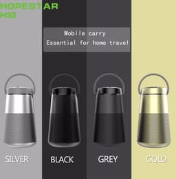 HOPESTAR H33  Zwart draagbare draadloze Bluetooth-luidspreker FM-zender Powerbank — thumbnail 4