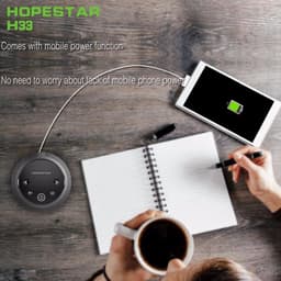 HOPESTAR H33  Goud draagbare draadloze Bluetooth-luidspreker FM-zender Powerbank — thumbnail 3