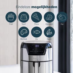Princess Digitale Airfryer XXL 182026 - Heteluchtfriteuse - 4.5 liter - 8 voorgeprogrammeerde programma's - 1500 W - RVS — thumbnail 18