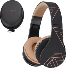 PowerLocus P1 Bluetooth Koptelefoon – Draadloos – Over Ear – Met Microfoon – Inklapbaar - incl. Hoes – Zwart/Bruin — thumbnail 1