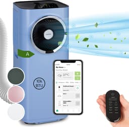 Klarstein mobiele airconditioner met luchtafvoerslang, 5-in-1 airconditioner, ventilator, luchtontvochtiger, luchtreiniger & nachtmodus, app-bediening, kleine & draagbare airconditioner voor thuis & op kantoor, 7000 BTU,9 kW voor 42 m² 48 dB — thumbnail 16