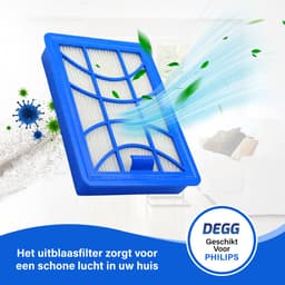 DEGG® - Hepa Filter H11 - Geschikt voor Philips Power pro expert series - Stofzuiger-filter - Uitblaas-filter - Alternatief voor het FC6042/01 en FC8003/01 Filter - Premium Kwaliteit — thumbnail 7