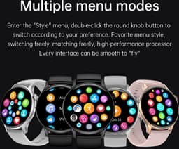 DrPhone DTX Ultra2 – 1.43 Inch AMOLED Smartwatch – Smartwatch Met Mobiele App – Always On Smartwatch – Volledige Belfunctie – Zuurstof/Hartslag/Bloeddruk meter - Zilver — thumbnail 21