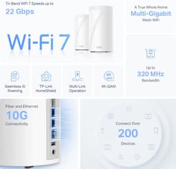 TP-Link Deco BE85 - Mesh WiFi - WiFi Versterker - WiFi 7 - 19 Gbps - Uitbreiding — thumbnail 2