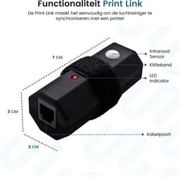 Filair Luchtreiniger - Met Print link - 3 in 1 filter - Luchtreiniger bij printer - Luchtzuiveraar met Hepa filter - Koolstoffilter - Magnetisch - Air Purifier - 30m² - Printer - Zwart — thumbnail 5