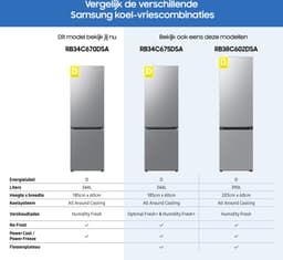 Samsung RB34C670DSA - Koel-vriescombinatie - Zilver- Met Wi-Fi — thumbnail 3