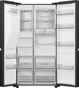 Hisense RS818N4IFD- Amerikaanse koelkast - Energielabel D - Vaste Wateraansluiting - Water- & ijsdispenser - Metal Cooling - No Frost - RVS - Multi-Air Flow - Fast Freeze - 35dB (A) - Inverter Compressor - 632 Liter — thumbnail 3