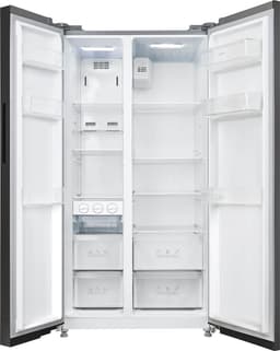Inventum SKV0178B No Frost energiezuinige Amerikaanse koelkast - 555 liter - Digitaal led-display - IJsblokjesmaker - Stil: 37 dB - Superkoelen - Supervriezen - 2 deuren - Energielabel D - Zwart — thumbnail 3
