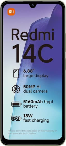 Xiaomi Redmi 14C - 4GB - 128GB - Sage Groen — thumbnail 2