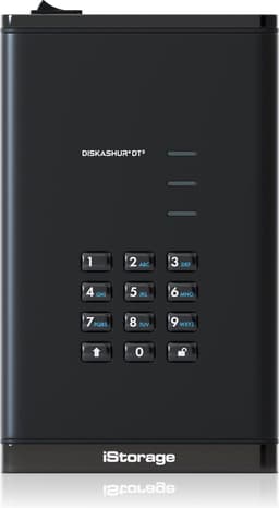 iStorage diskAshur DT3 HDD – externe harde schijf – 12TB – USB – 256-bit – Zwart — thumbnail 1