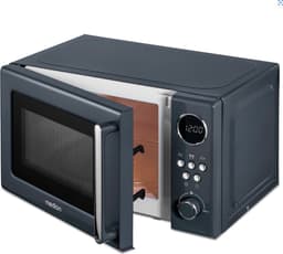 MEDION Retro magnetron (20 liter, ca. 800 watt, 5 magnetronstanden, digitaal display, ontdooifunctie, compact) grijs — thumbnail 13