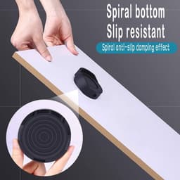 Trillingsdempers Wasmachine / Droogkast - Set Van 4 Stuks - Extra Dik - Stapelbaar - Wasmachine Dempers - Wasmachine Verhoger - Voetjes Droger - Geschikt Voor Wasmachine En Wasdroger - Antislip Rubber - Zwart — thumbnail 4