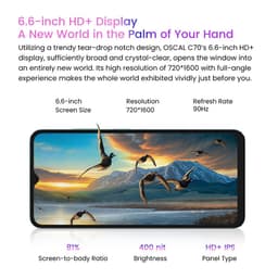 Smartphone Oscal C70 - 128GB - Zwart - Dual SIM — thumbnail 12