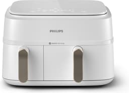 Philips 3000 series NA353/10 - Dual Basket Airfryer - 9L - 2750W - Zilver/Wit — thumbnail 3