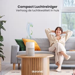Auronic Luchtreiniger Compact met HEPA 13 Filter, Ionisator en Koolstoffilter - Ruimtes tot 30m² - CADR-waarde van 150m³/u - Air Purifier - Wit — thumbnail 2