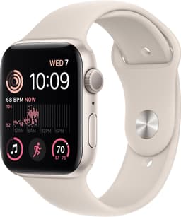 Apple Watch SE 2022 - Smartwatch heren en dames - 44 mm - Sterrenlicht Aluminium — thumbnail 2