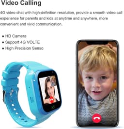 WyWiS®  Smart Watch Kinderen Roze + Simkaart - GPS Horloge Kind - 4G Videobellen -Spatwaterdicht - IP65 - SOS - GPS Tracker -Voice Chat - Alarm Klok -  GEO Fencing — thumbnail 4